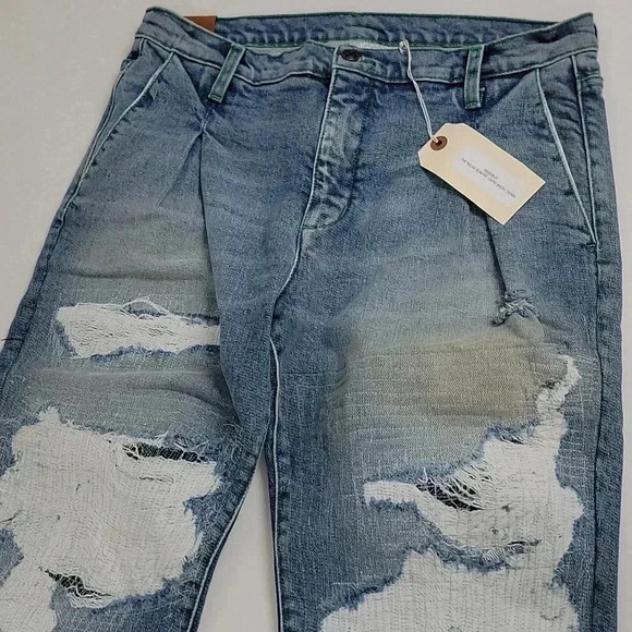 Cross Colours The Relaxed Slim Fit Capri wash Denim - Picture 3 of 9